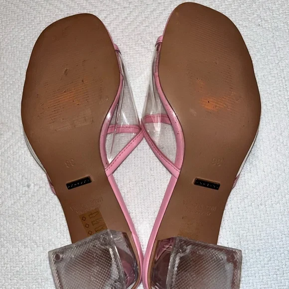 EUC, TopShop Pink & Clear Sandals, Size 38 - Picture 8 of 15